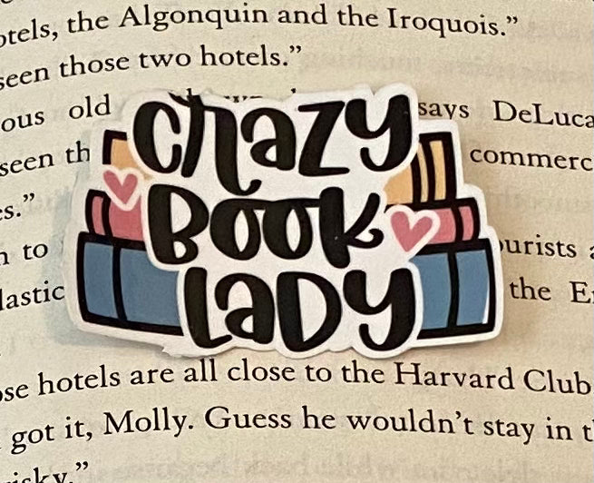 Crazy Book Lady Sticker