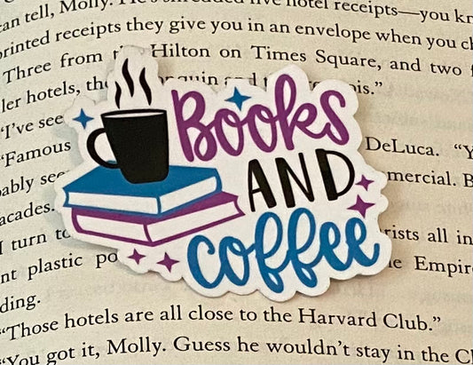 Books & Coffee Sticker